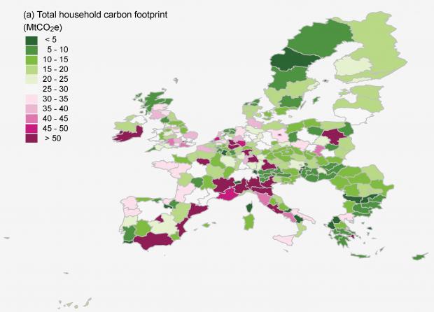 Carbon Footprint Across Europe